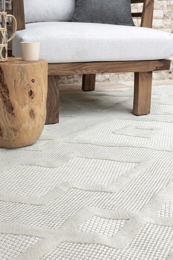 Silva Beyaz Temizlenebilir Halı 58594A