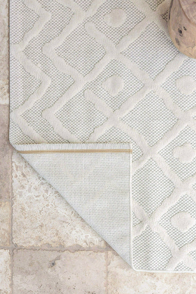 Silva Beyaz Temizlenebilir Halı 58594A