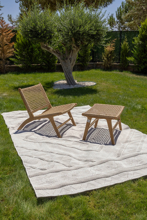 Silva Beyaz Temizlenebilir Halı 58646A