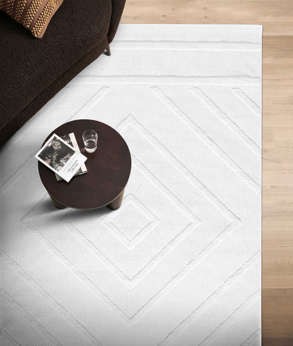 Silva Beyaz Temizlenebilir Halı 58646A