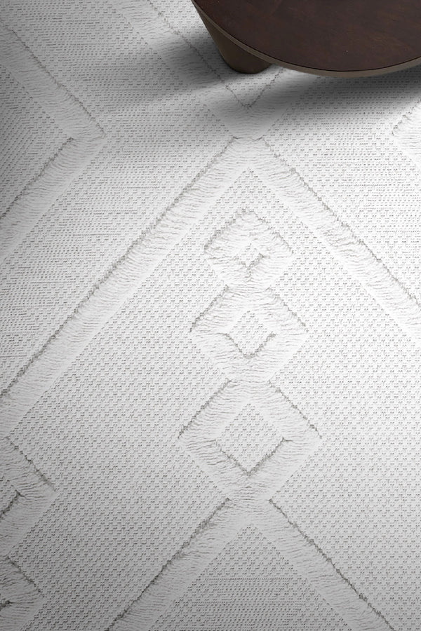 Silva Beyaz Temizlenebilir Halı 58647A