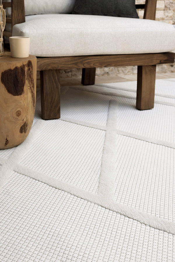 Silva Beyaz Temizlenebilir Halı 58649A