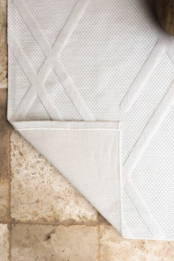 Silva Beyaz Temizlenebilir Halı 58649A