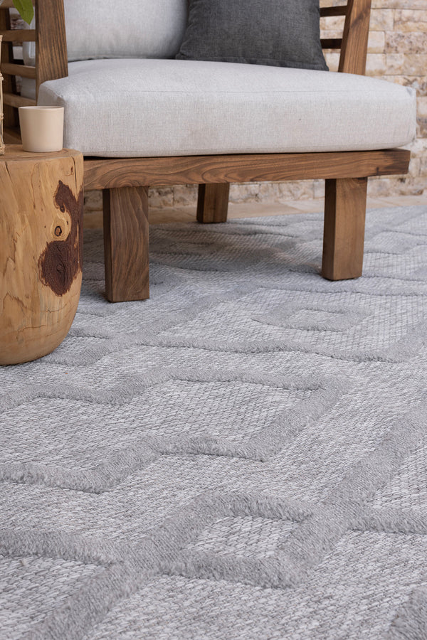 Silva Gri Temizlenebilir Halı 58594A