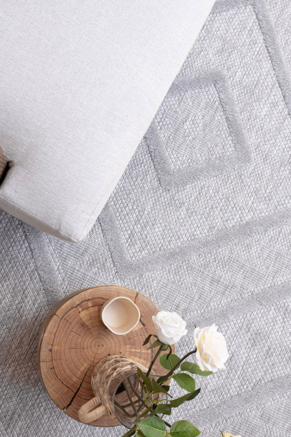 Silva Gri Temizlenebilir Halı 58646A