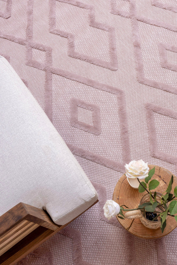 Silva Pembe Temizlenebilir Halı 58594A