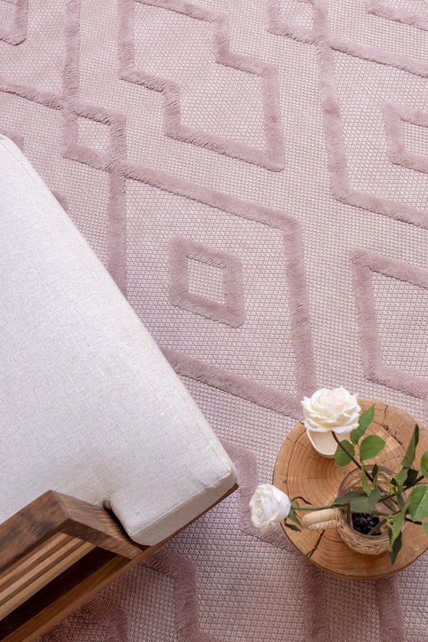 Silva Pembe Temizlenebilir Halı 58594A