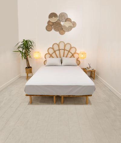 Simena Lastikli Çarşaf Seti Pamuk Silver  9528A