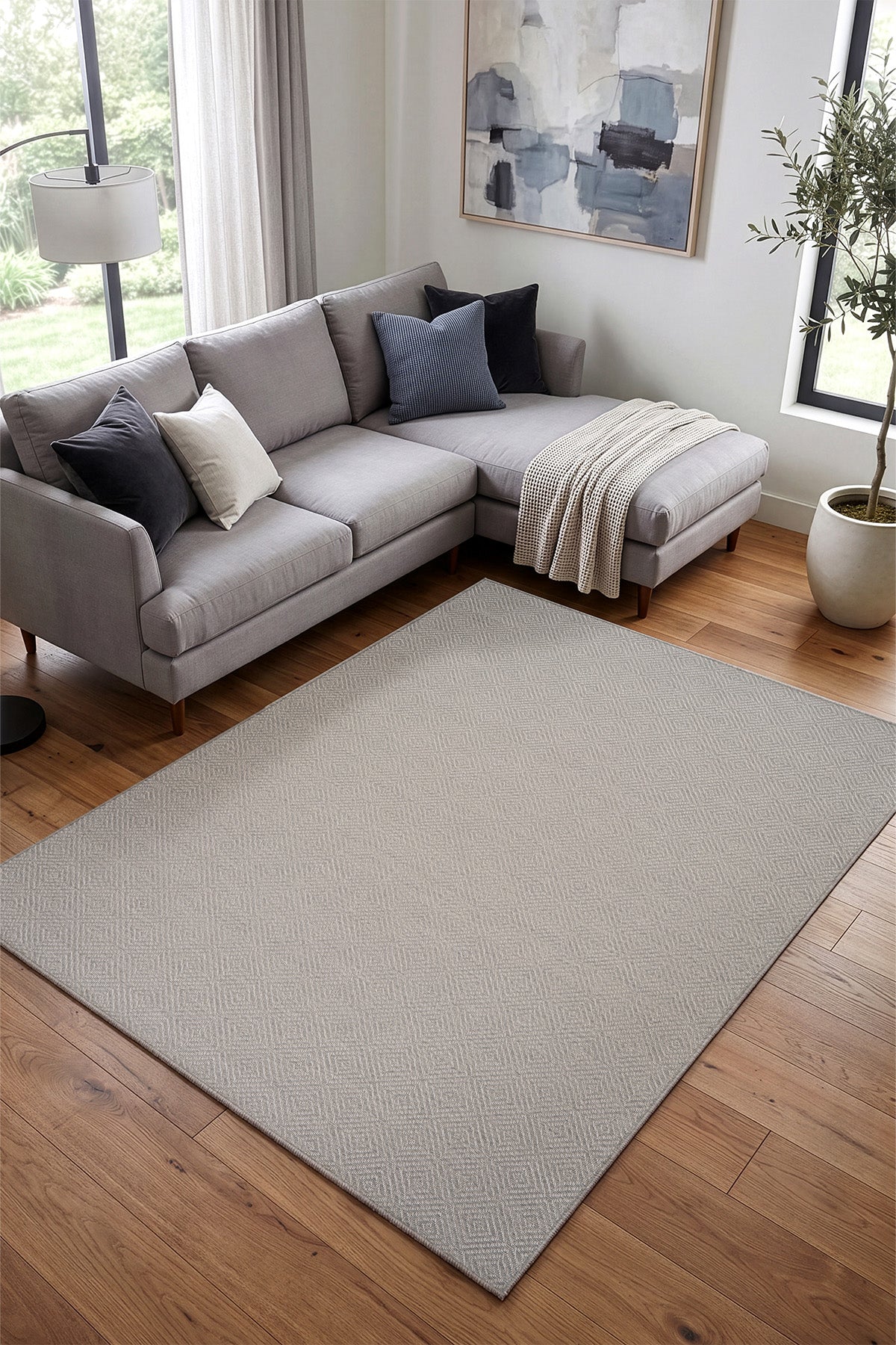 Sisalo Krem Gri Halı B3419B