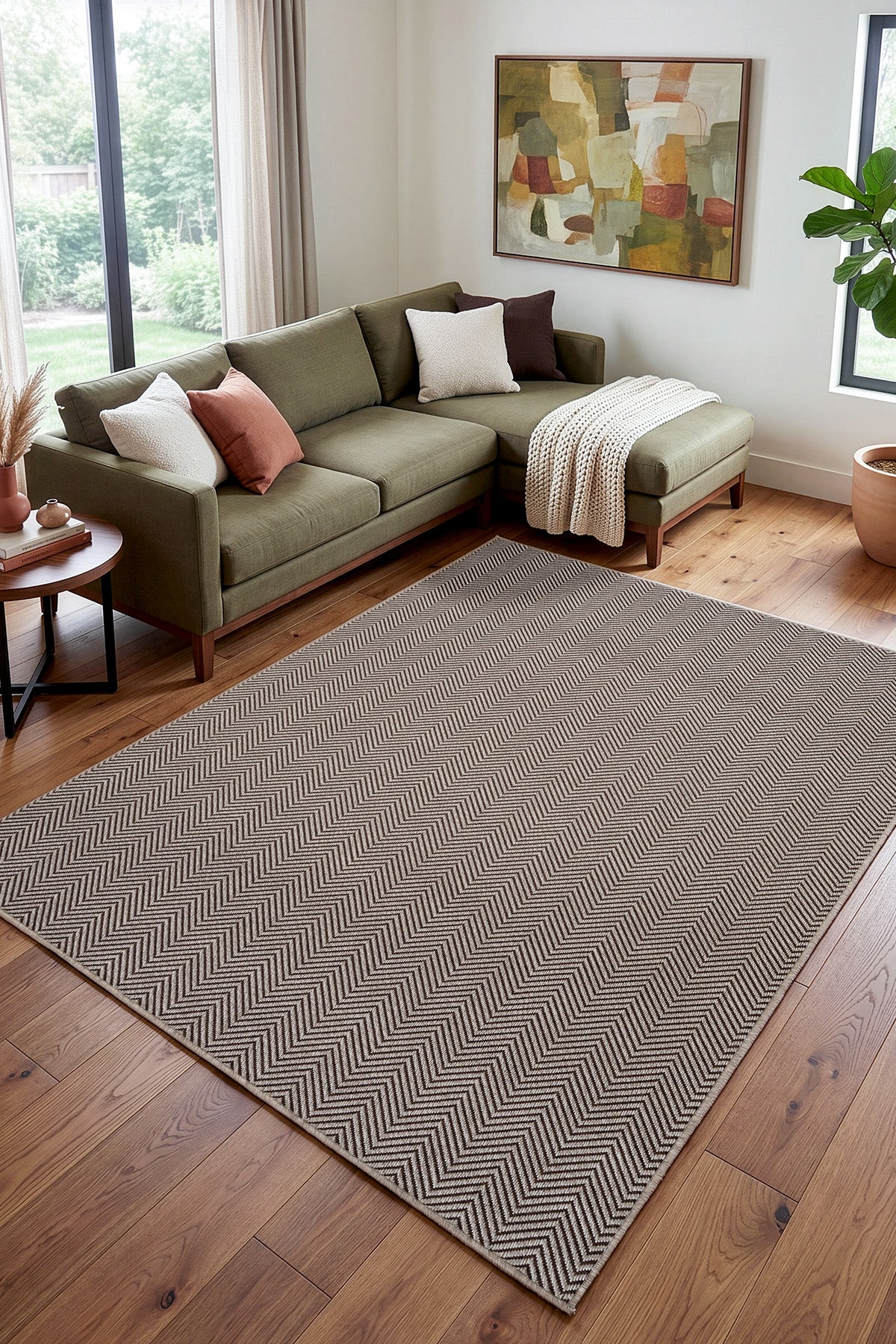 Sisalo Krem Kahve Halı B3421D