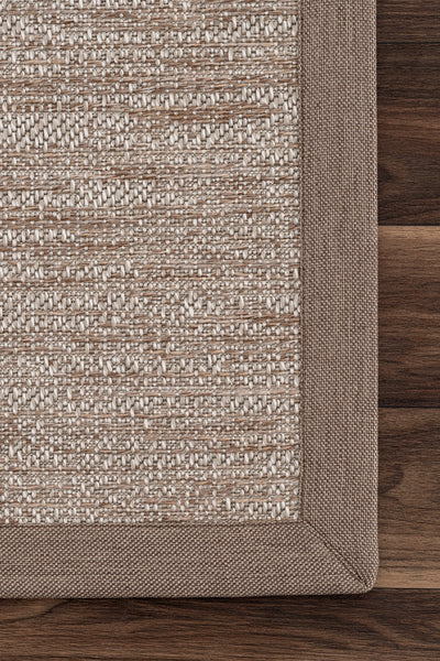 Sisalo Bordure Krem Natural Sisal Halı Bordür Vizon B3418C