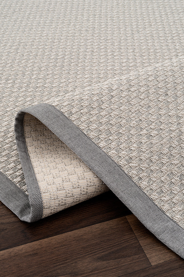 Sisalo Bordure Krem Gri Sisal Halı Gri Bordür B3416B