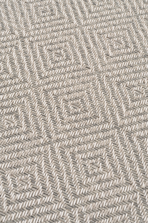 Sisalo Bordure Krem Gri Sisal Halı Gri Bordür B3419B