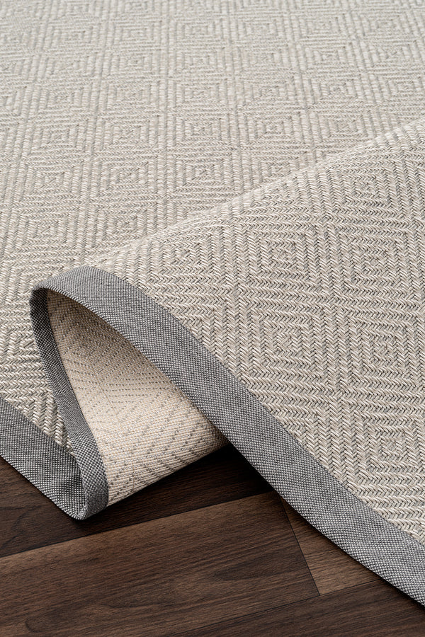 Sisalo Bordure Krem Gri Sisal Halı Gri Bordür B3419B