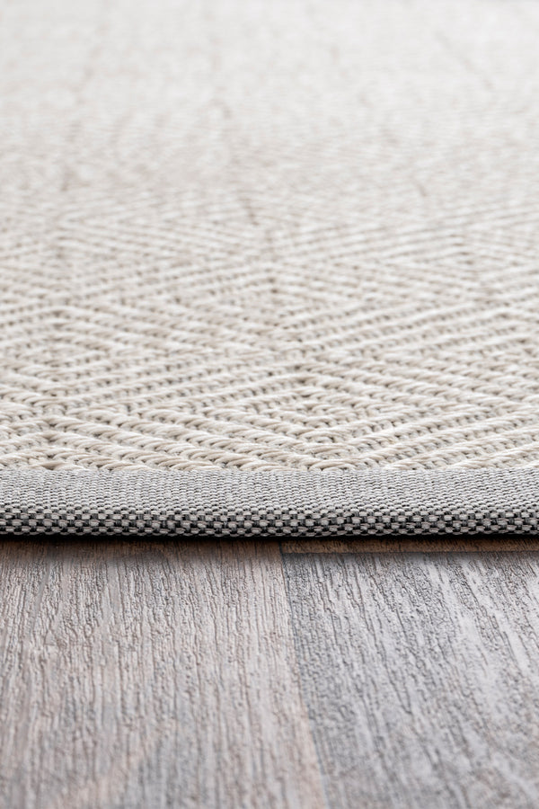 Sisalo Bordure Krem Gri Sisal Halı Gri Bordür B3419B