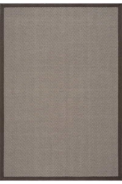 Sisalo Bordure Krem Kahve Sisal Halı Kahve Bordür B3421D