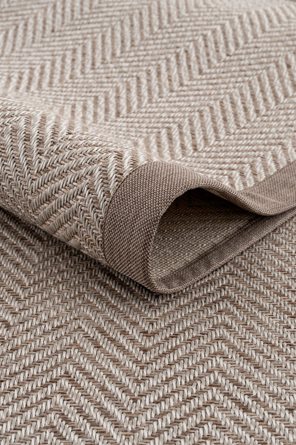 Sisalo Bordure Krem Natural Sisal Halı Vizon Bordür B3421C