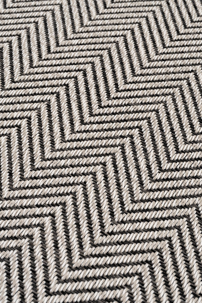 Sisalo Bordure Krem Siyah Sisal Halı Siyah Bordür B3421E