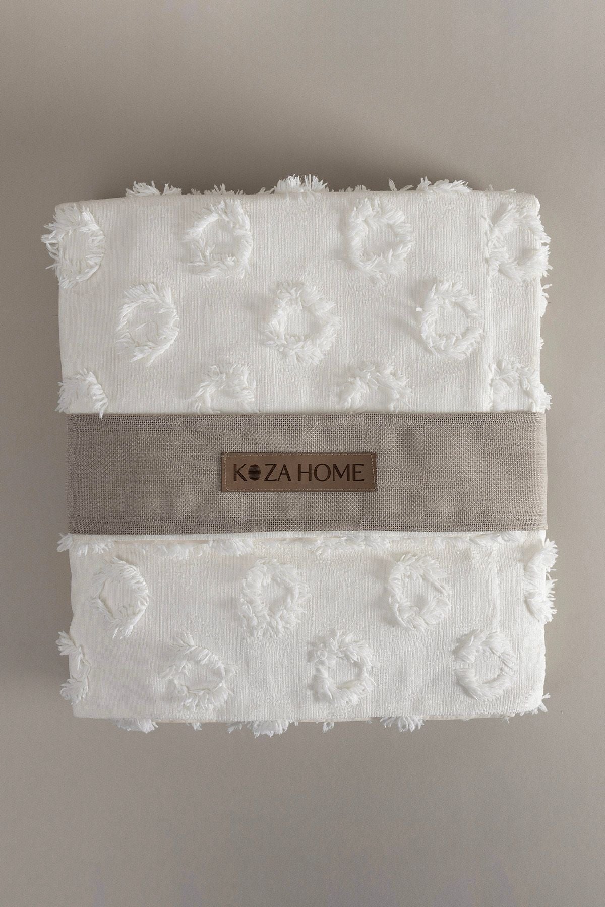 Sitra Krem Çift Kişilik Püsküllü Yatak Örtüsü 230x250 2 Yastık 50x70 5031