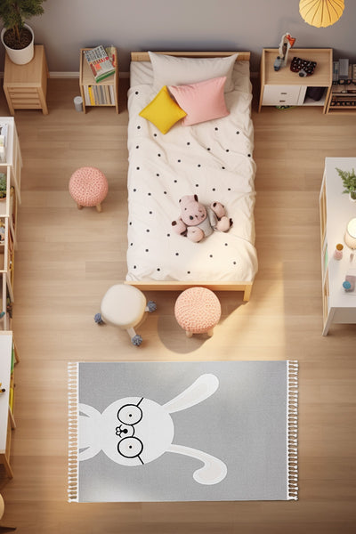 Sparkle Gri Krem Çocuk Odası Halısı 33449A