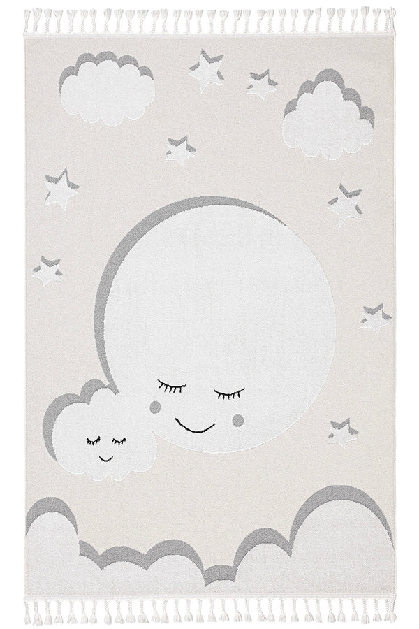 Sparkle Krem Gri Çocuk Odası Halısı 33446A