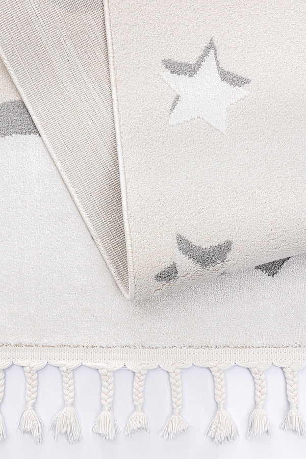 Sparkle Krem Gri Çocuk Odası Halısı 33446A