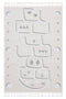 Sparkle Krem Gri Seksekli Çocuk Odası Bebek Odası Halısı 133x190 33451B