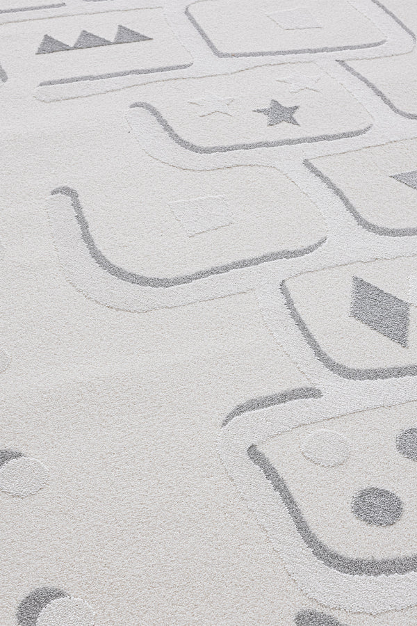 Sparkle Krem Gri Çocuk Odası Halısı 33451A