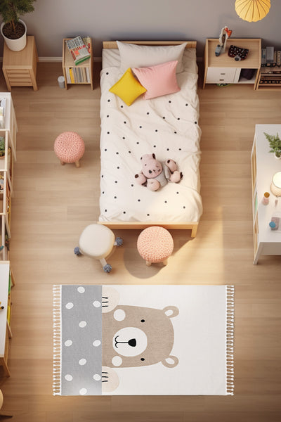 Sparkle Krem Kahverengi Çocuk Odası Halısı 33450A