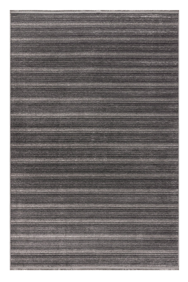 Stripe Antrasit Kaymaz Taban Kilim 33010A