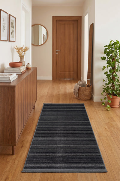 Strıpe Antrasit Kilim Kaymaz Taban Yolluk 33010Y