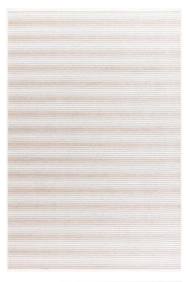 Stripe Krem Kaymaz Taban Kilim 33014A