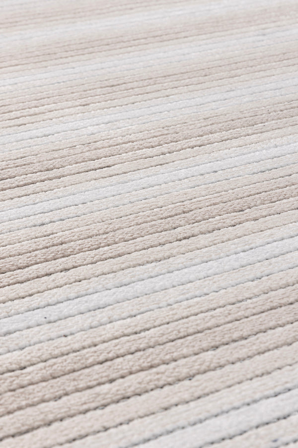Stripe Krem Kaymaz Taban Kilim 33014A