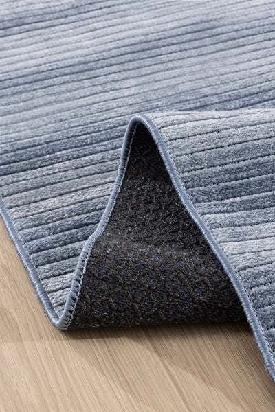 Stripe Mavi Kaymaz Taban Kilim  33013A