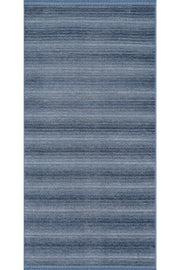 Stripe Mavi Kilim Kaymaz Taban Salon Oturma Odası Antre Yolluk 33013Y