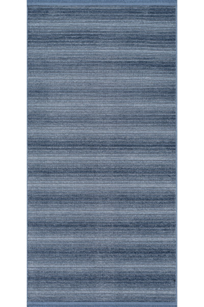 Stripe Mavi Kilim Kaymaz Taban Salon Oturma Odası Antre Yolluk 33013Y