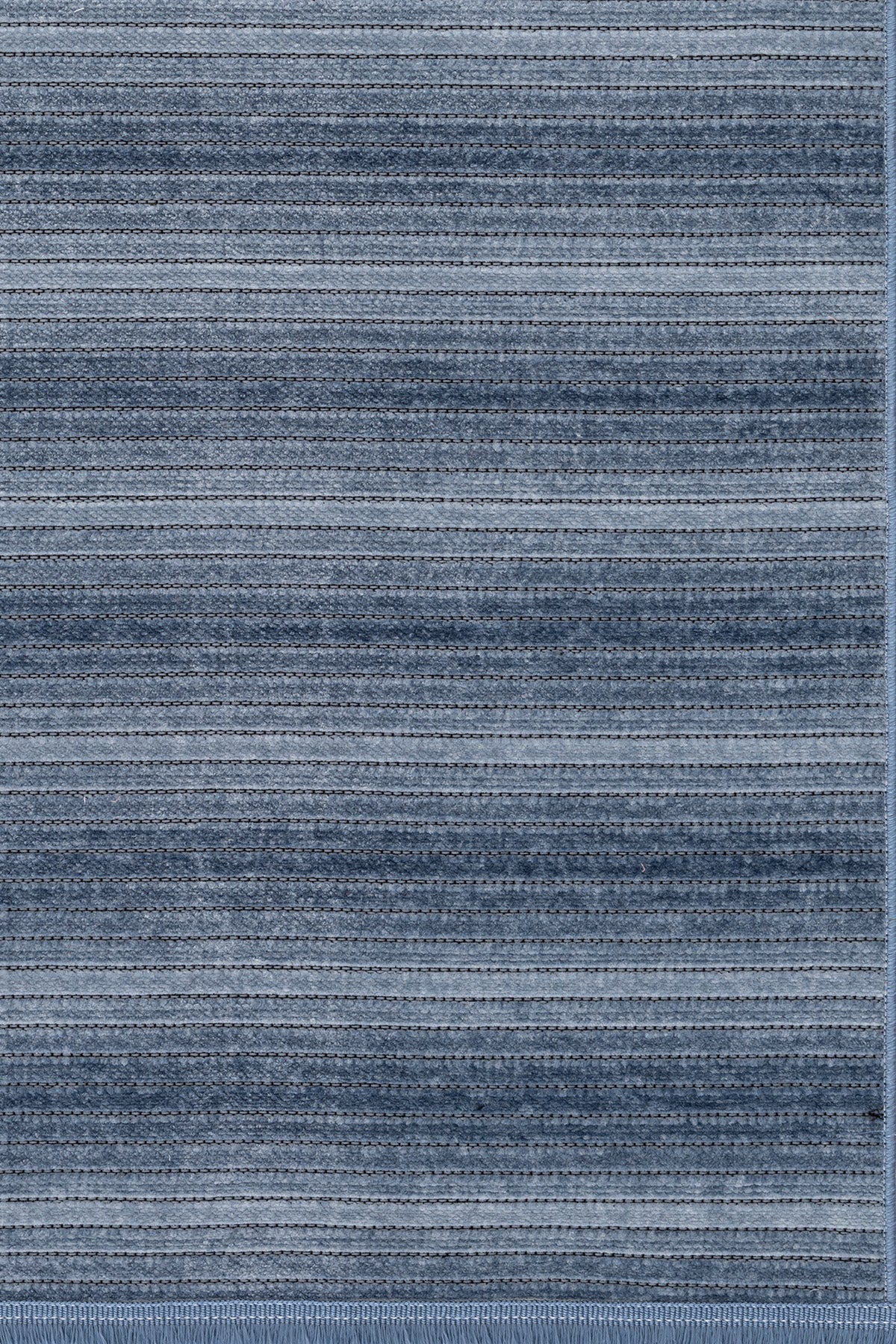 Stripe Mavi Kilim Kaymaz Taban Salon Oturma Odası Antre Yolluk 33013Y