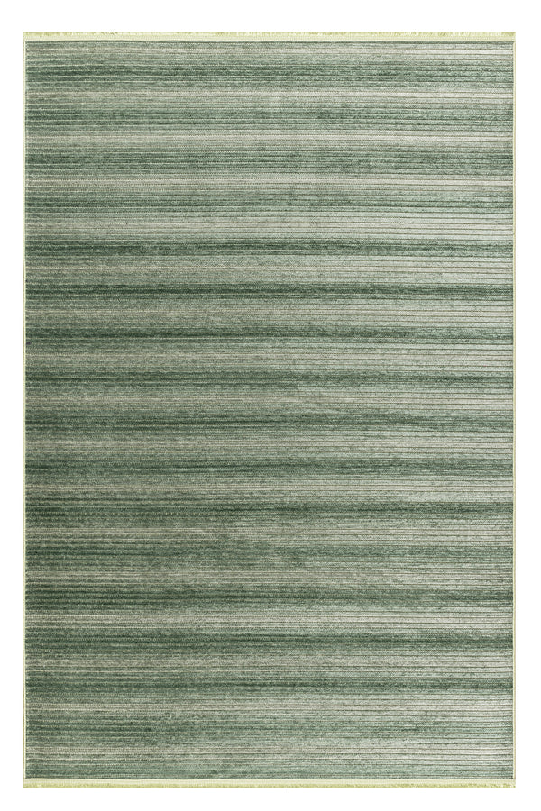 Stripe Yeşil Kaymaz Taban Kilim  33011A