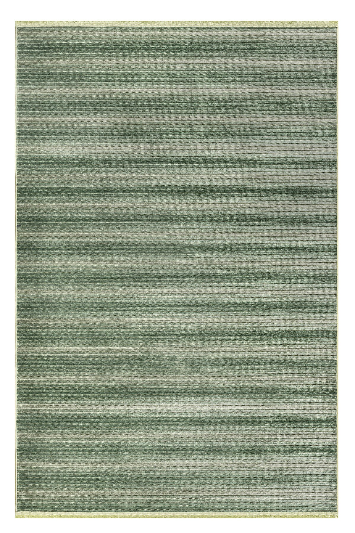 Stripe Yeşil Kilim Kaymaz Taban Salon Oturma Odası Antre Halısı 33011A