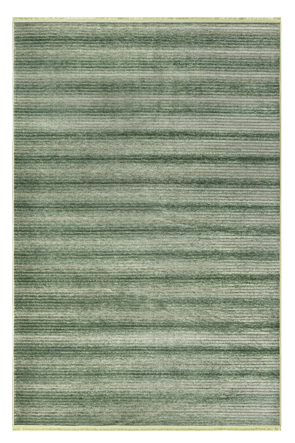 Stripe Yeşil Kaymaz Taban Kilim  33011A