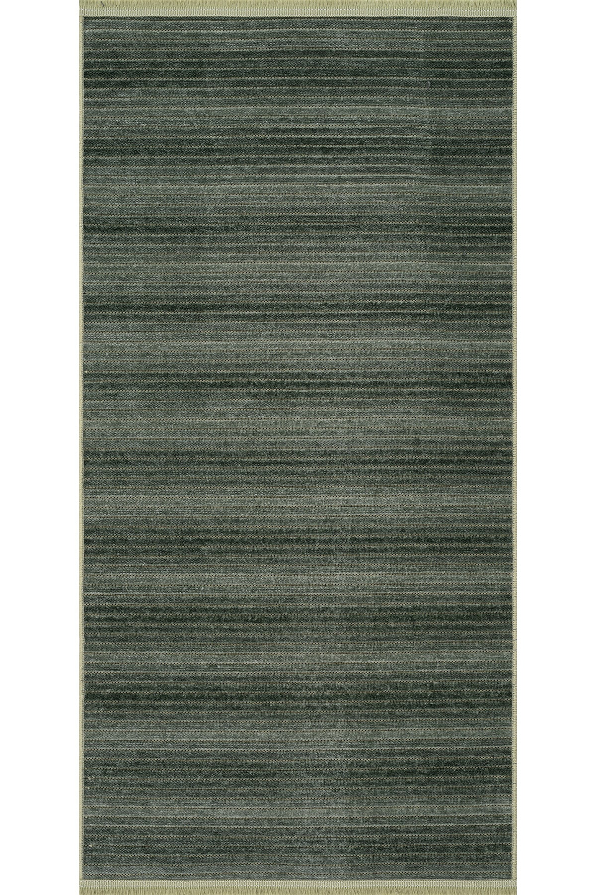 Stripe Yeşil Kilim Kaymaz Taban Salon Oturma Odası Antre Yolluk 33011Y