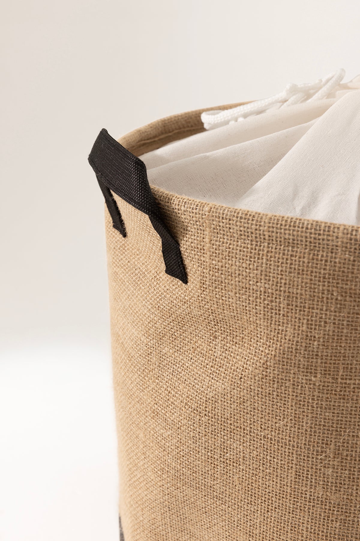 Tidy Jüt Home Yazılı Büzgülü Çamaşır Sepeti (37x40cm) 6015