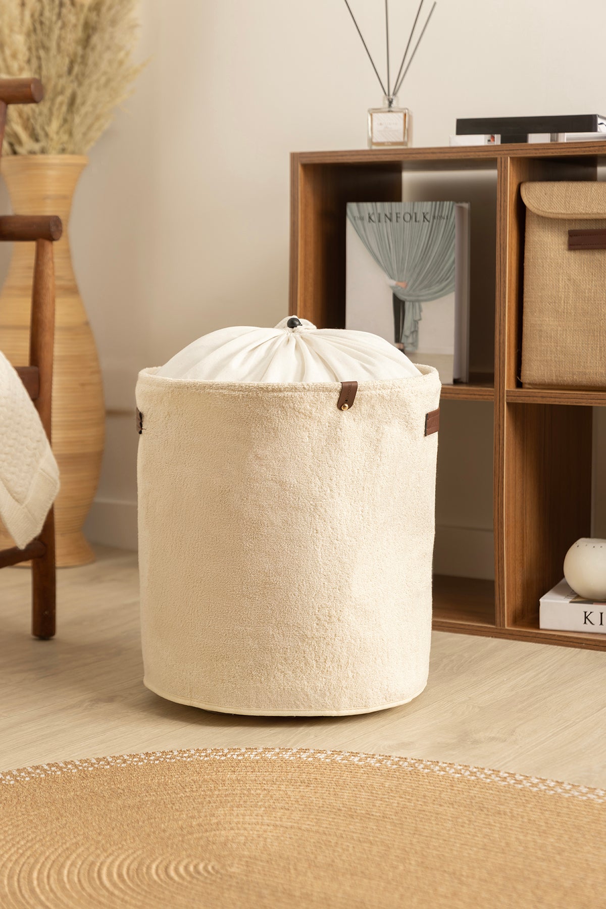 Tidy Pamuk  Kumaş Büzgülü Çamaşır Sepeti (37x40cm) 6016