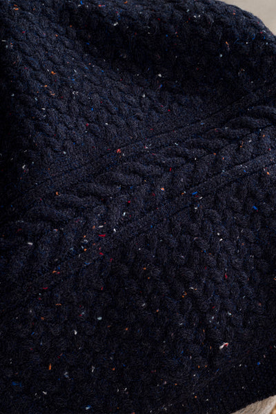 Toffy Lacivert Kırçıllı Örgü Bebek Battaniyesi 100X100