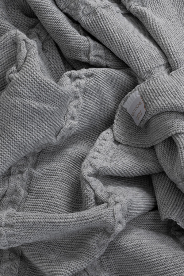 Trenza Gri Çift Kişilik Battaniye 200x220 15030