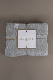 Trenza Gri Tv Battaniyesi 130x170 15032