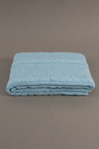 Trenza Mavi Tek Kişilik Battaniye 160x220 15046