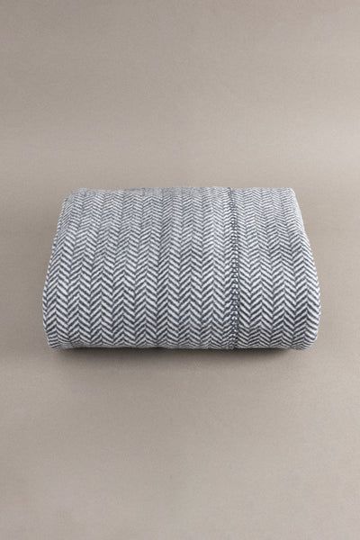 Twin Battaniye Soft Pamuklu Çift Kişilik Battaniye Antrasit Krem 200 x 220 5022A