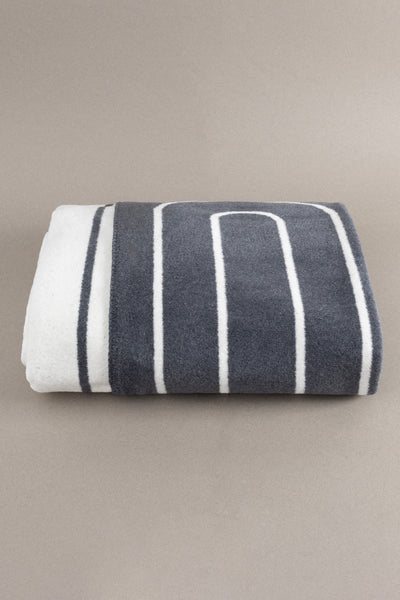 Twin Battaniye Soft Pamuklu Çift Kişilik Battaniye Antrasit Krem 200 x 220 5030A