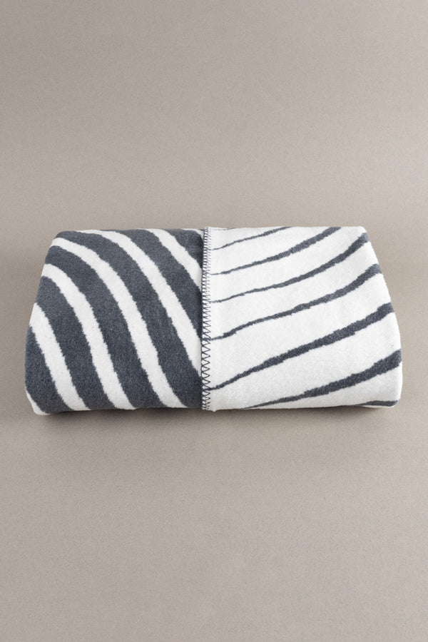 Twin Battaniye Soft Pamuklu Çift Kişilik Battaniye Antrasit Krem 200 x 220 5038A